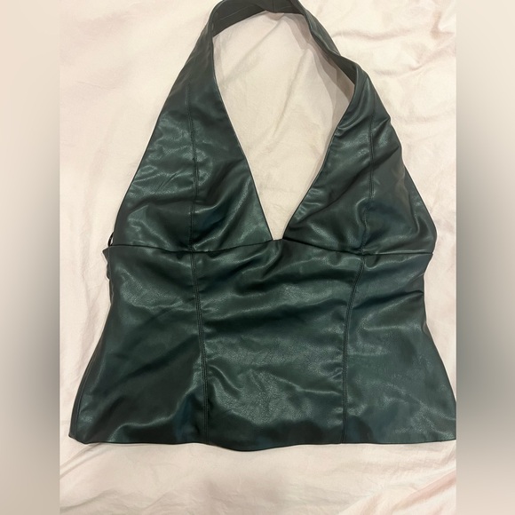 ZARA faux leather halter top - Picture 13 of 14